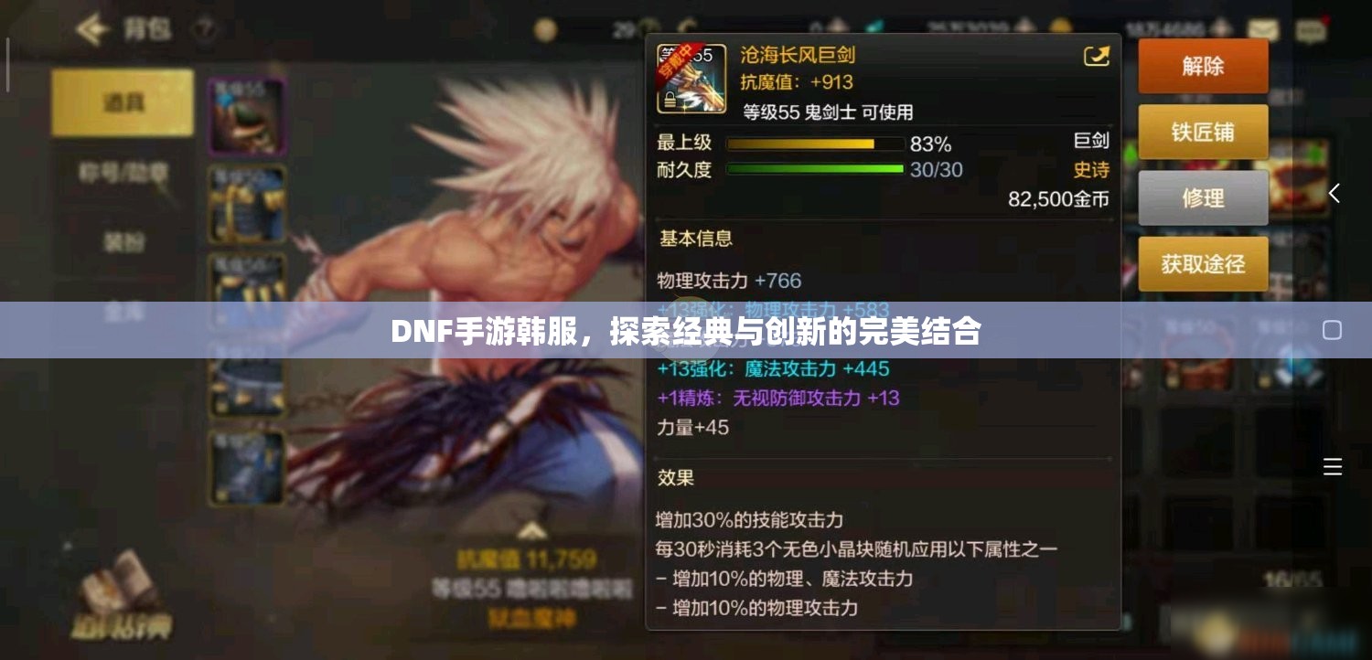 DNF手游韩服，探索经典与创新的完美结合